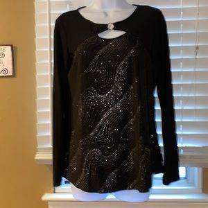 ♥️beautiful blouse, with silver sparkles.worn 1x